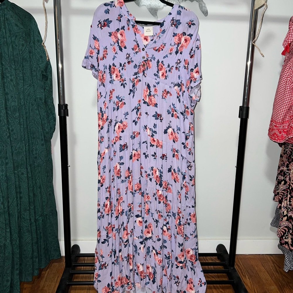 Knox Rose Floral Lavender Dress